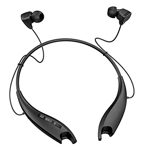 Redzoo Neckband Headphones, Around The Neck Bluetooth Headphones w/Noise Cancelling Microphone, Bluetooth Headset w/ 22hrs Playtime, Neck Earphones