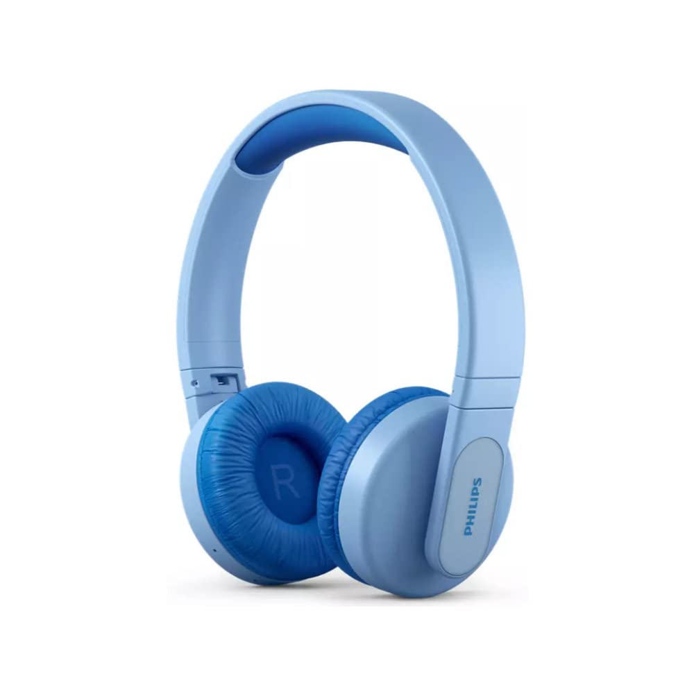 Philips K4206 Kids Wireless On-Ear Headphones, Bluetooth + Cable Connection, 85dB Limit for Safer Hearing, Built-in Mic, 28 Hours Play time, Parental…