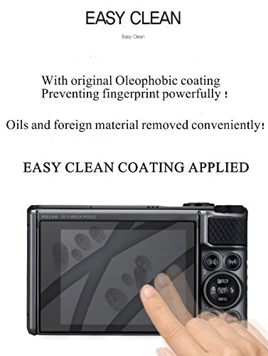 Healingshield Screen Protector Oleophobic AFP Clear Film Compatible for Canon Camera EOS-80D [2pcs]