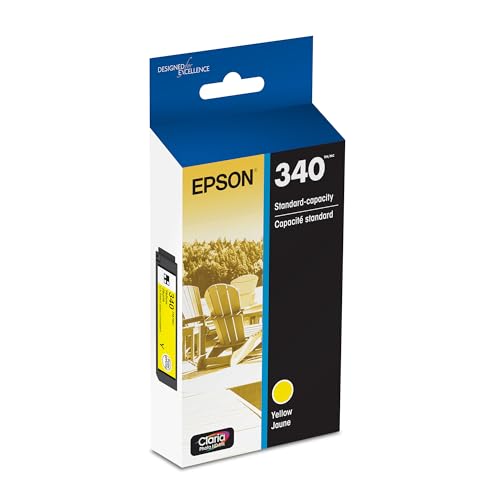Epson 340 Claria Photo HD Ink Standard Capacity Yellow Cartridge (T340420-S) Works with Expression Photo XP-8800