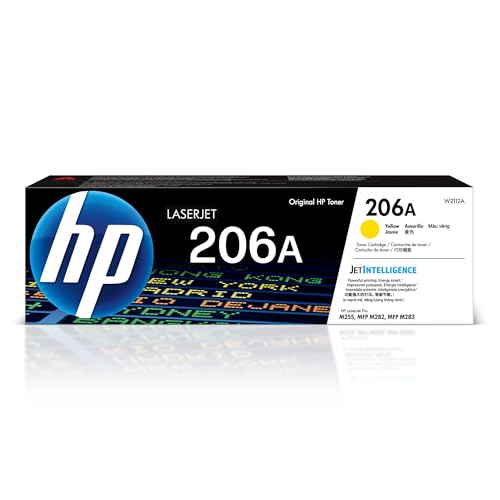 HP 206A Yellow Toner Cartridge | Works with Color LaserJet Pro M255, MFP M282, M283 Series | W2112A