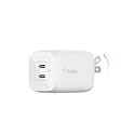 Belkin 65W Dual USB C Charger Block, Super Fast Charging PD3.0 w/ GaN Technology - Samsung Galaxy S25, Apple iPhone 17, Air, Pro, Pro Max, iPad