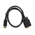AYA 3Ft (3 Feet) 28AWG DisplayPort Male to DVI-D (24+1) Cable Gold Plated Connectors 1920x1200