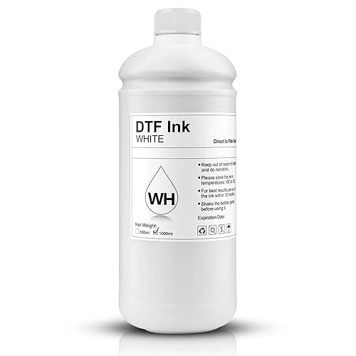 SYLCYS 1000ml White Sediment-Free DTF Ink for XP600 DX7 DX5 5113 1430 I1600 I3200 WF4720 XP600 L805 L1800 Printers