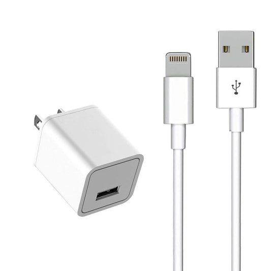 iPhone Charger [MFi Certified] - Travel & Home Wall Charger with 5ft Cable, Compatible with iPhone 14, 13, 12, 11, SE, X, 8, 7, 6, 5, iPad Mini, iPod