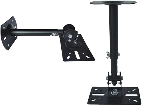 Yuarisx Speaker Wall Ceiling Mount Bracket w/Adjustable Swivel Tilt, Hold up to 66lbs, Retractable Telescopic Arm for Home Surround Sound System