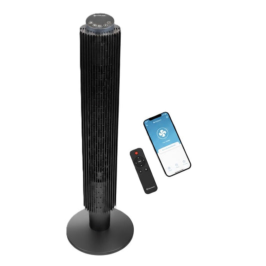 Comfort Zone 42-Inch Smart Wi-Fi Oscillating Tower Fan
