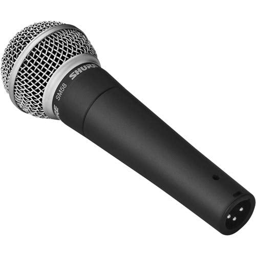Shure SM58-LC Cardioid Dynamic Vocal Microphone + Extra Two (2) XLR Cables Bundle