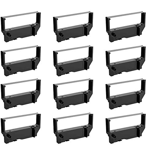 Bigger 12-Pack Replacement for Star SP200 Black Ribbon Used with Star RC200br NK501 T77 SP500 SP-298 SP-500 SP-512mc SP-512md POS Printer