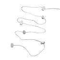 USB White Wire Extension Cord with 12 Power Outlets