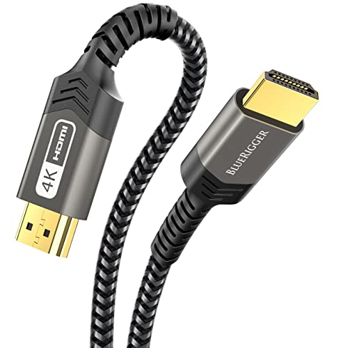 BlueRigger 4K HDMI Cable (25FT, 4K 60Hz HDR, High Speed 18 Gbps, eARC, Nylon Braided Cord) - Compatible with PS5, PS4, Xbox, Roku, Apple TV, HDTV