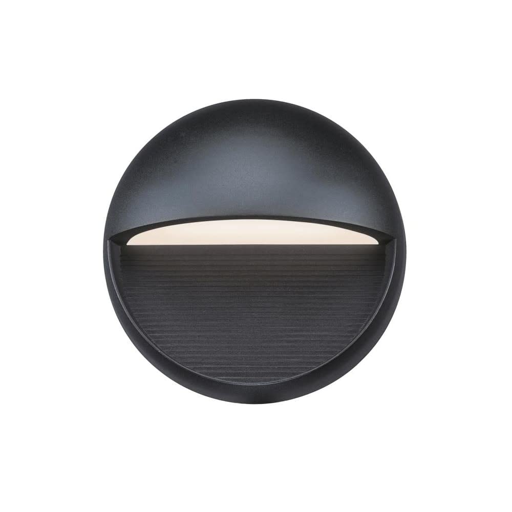 Westinghouse 6579000 Winslett Transitional One-Light Dimmable LED Outdoor Wall Light Sconce, Dark Sky Friendly, Textured Black Finish, Frosted Glass