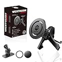 WESTOUGH MagSafe Car Mount, Magnetic Car Phone Holder for Vent & Dashboard, 360° Rotating Magnetic Phone Mount for Car Compatible with iPhone