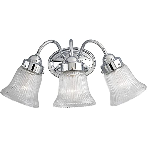 Progress Lighting P3289-15 3 Light Bath Fixture, Polished Chrome