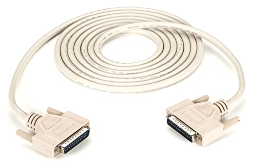 Black Box RS-232 Serial Cable - Shielded, PVC, Molded, DB25 Male/Male with THUMBSCREWS, 10
