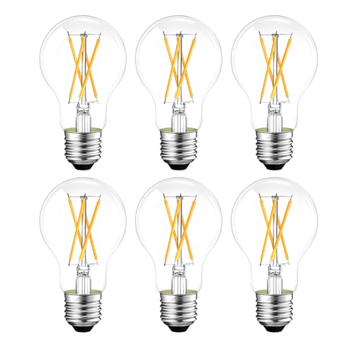 GvvooHome Dimmable A19 E26 LED Bulb 60 watt Equivalent, Clear Light Bulbs