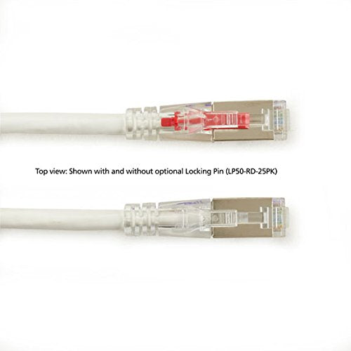 Black Box CAT6 250MHZ STR SFTP PVC LK SNG WH 6FT