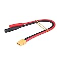 BDHI 1pc XT60 Female to 4mm Banana Bullet Female Connector Adapter Cable 12awg 10in for iSDT Charger(B194-1)