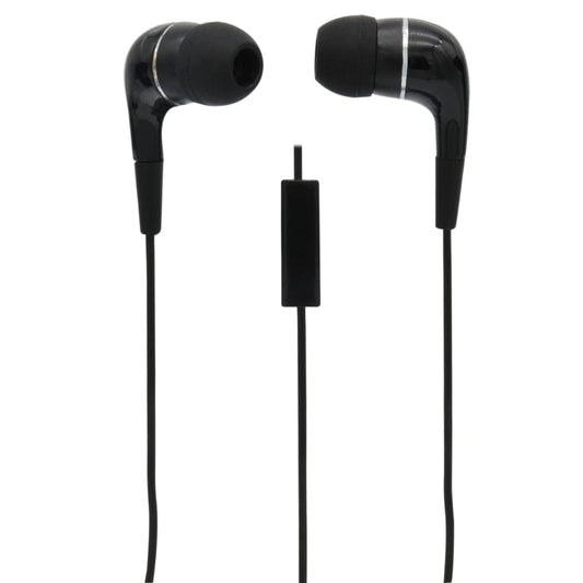 MobileSpec MBS10101 Stereo in Earbuds w/Inline Mic - Black