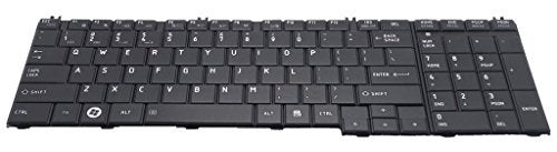 Dosens Laptop Keyboard Compatible for Toshiba Satellite C650 C655 C655D C660 C675 L650 L655 L670 L675 L750 L755 Black US