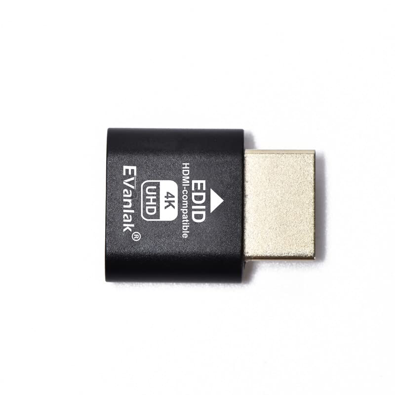 EVanlak HDMI Dummy Plug Headless Ghost Display Emulator Premium Aluminum PC?Fit Headless-3840x2160@60H New 3RD?-3Pack