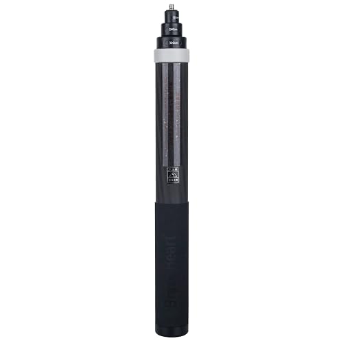 Rukkawwa 36cm Extended to 3m Super Long Carbon Fiber Invisible Selfie Stick for Insta360 for Insta 360 X5 X4 X3 X2 ONE R/RS for GoPro max for DJI OSMO