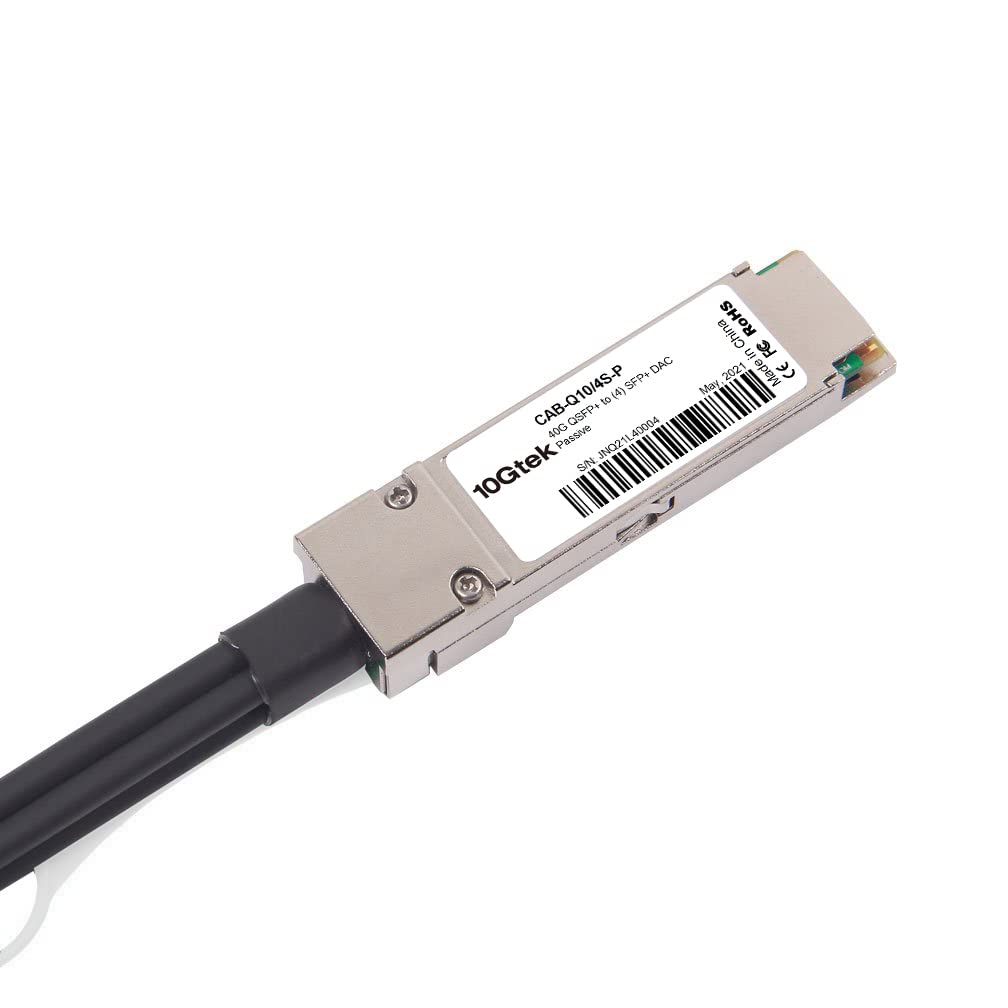 10Gtek 40G QSFP+ to 4xSFP+ Breakout DAC for Cisco QSFP-4SFP10G-CU1M - 40GBASE-CR4 Passive Direct Attach Copper Twinax QSFP to SFP Cable for Cisco