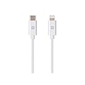 Monoprice Essential Apple MFi Certified Lightning to USB-C Charging Cable - Gold Plated, 1.5 Feet, White