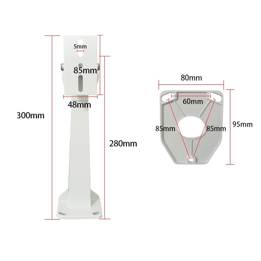 SamIdea Universal Aluminum Alloy Long Arm Security Camera Wall Mount Bracket | Adjustable Angle Wall & Ceiling Mount for PTZ, Dome & Surveillance