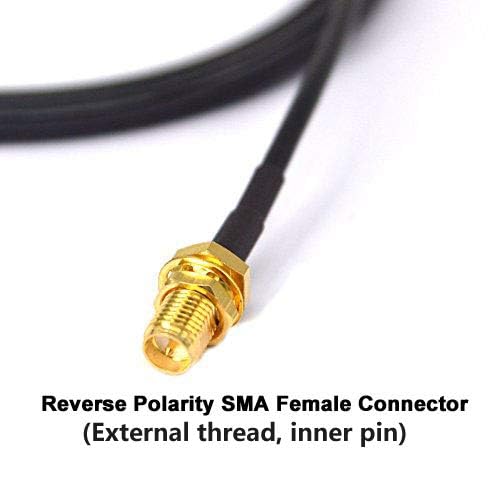 Boobrie RP-SMA Coaxial Cable 6.5ft/2M RG174 Cable RP SMA Male to RP SMA Female Low Loss Antenna Cable RP SMA Extension Cable for WiFi Antenna 4G etc