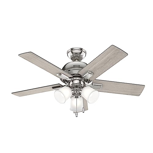 Hunter Crystal Peak, Indoor, Ceiling Fan, 5 Blades, 44 inch, Brushed Nickel