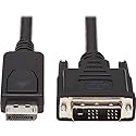 TRIPP LITE Safe-IT DisplayPort to DVI Cable, DP to DVI-D Single Link Adapter (M/M), 6 Feet / 1.8 Meters, Limited Life Manufacturer's Warranty