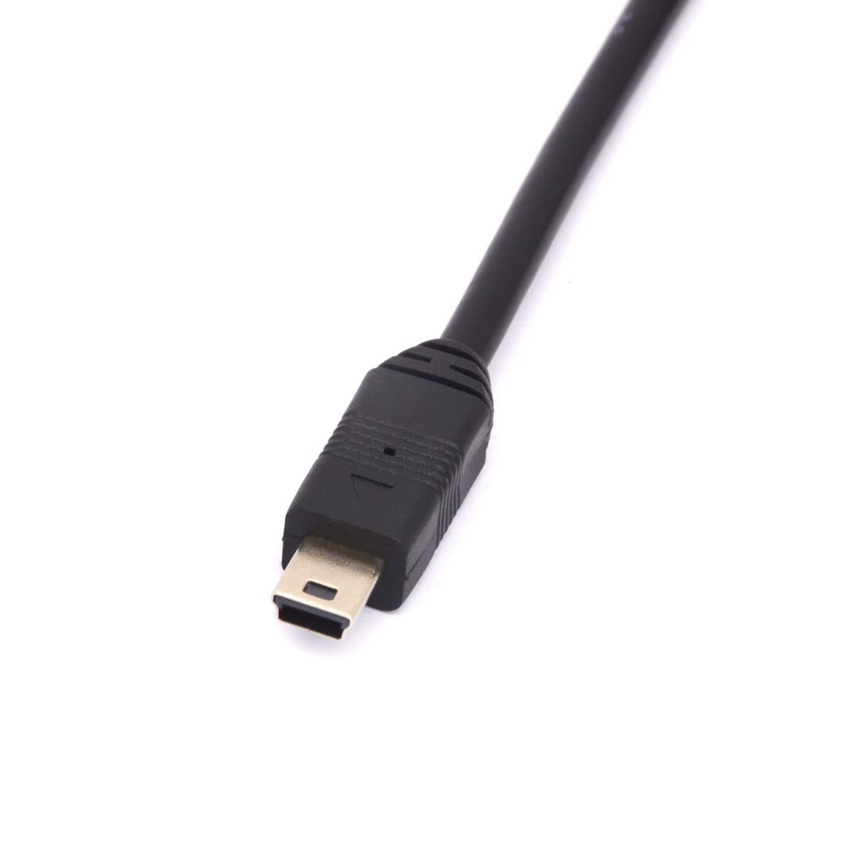 HUHANGGod Mini B USB 2.0 Type A Male to Dual USB 2.0 A Male Y Splitter Cable for Delivers Extra Power to External HDD Hard Disk Drives, DVD, CD