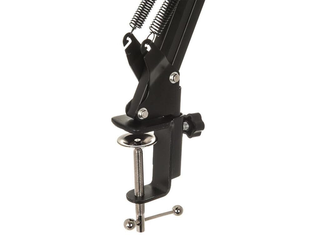 StreamEye Boom Arm Mic Stand with Desktop Mount, Detachable Clip, Professional Grade XLR Cable, Microphone Pop Filter and Cable Ties
