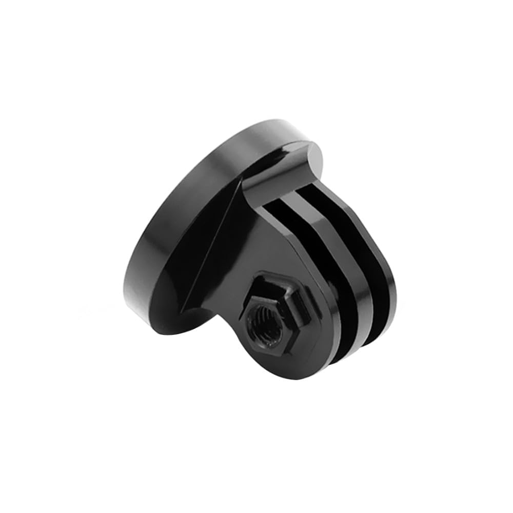 NovelGoal CNC Aluminium Small Tripod Mount Adapter with Thread Screw for HD Hero 13 12 11 10 9 8 7 6 5 4 Session 2 3 Action Cameras (Black Adapter)