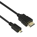 axGear Micro HDMI MICROHDMI to HDMI Cable 6 FT for HDTV 6FT 6F 1.8 Meter
