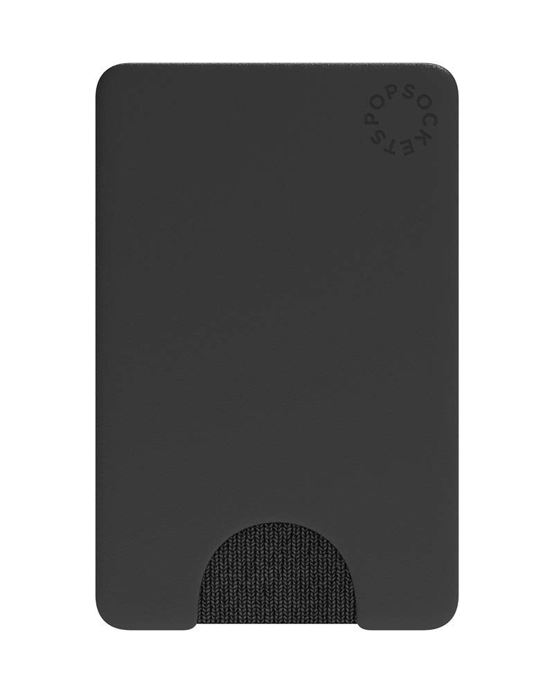 PopSockets Adhesive Phone Wallet, Phone Card Holder without Grip - Black