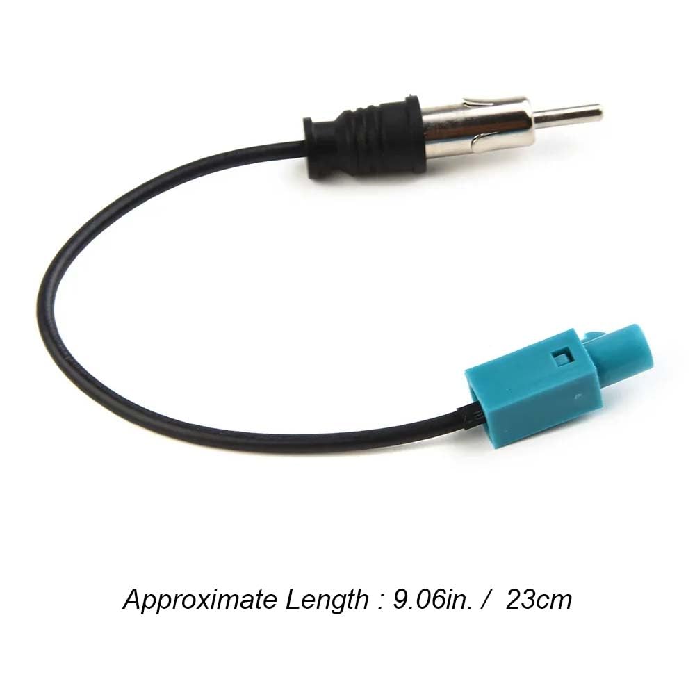 UltAlt 2 Pack Car Stereo Radio Antenna Adapter Fakra Z Male Female to DIN Plug Connector Cable for Pioneer Kenwood Aftermarket Stereo Radio FM AM Head