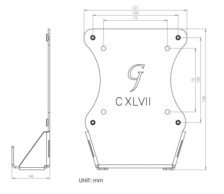 Gladiator Joe Monitor Arm/Mount VESA Bracket Adapter Compatible with Lenovo L27q-20 | Laser Cut | 100% Made in North America