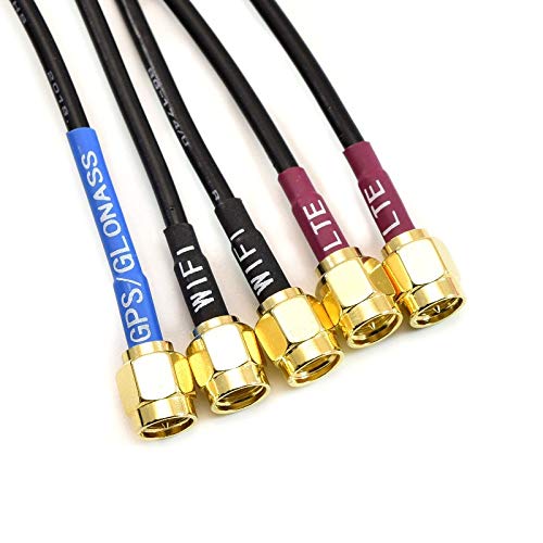Teltonika PR1KCO28 GNSS/LTE MIMO/Wi-Fi MIMO Antenna Combo; Compatible with RUT241, RUT200, RUT240, RUT951, RUTX09, RUT955,RUT956, RUT950, RUTX11