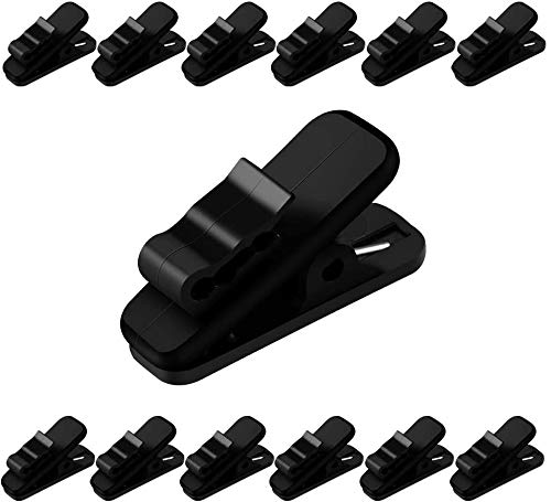 FENGWANGLI Headphone Clip for Shirt, 1 Inch Length Small Earbud Cord Management Earphone Mount Cable Clothing Clip to Keep Microphone Cord in Place…