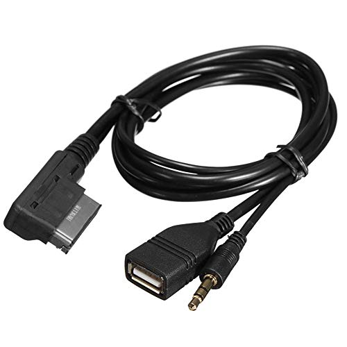 Keenso Audio AMI USB 3.5mm Aux Cable 3.5mm USB Adapter AMI MMI Audio Music Interface Cord Charger Cable for S5 Q5 Q7 A3 A4L A5 (1pc) (1 pc)