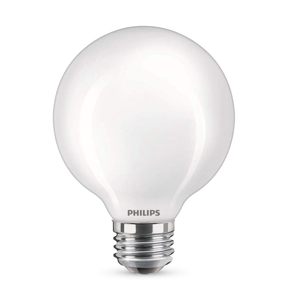 Philips LED Frosted Non-Dimmable G25 Light Bulb - Pack of 3 - EyeComfort Flicker Free - 5.5W = 60W - 500 Lumen - Daylight (5000K) - E26 Base - Indoor