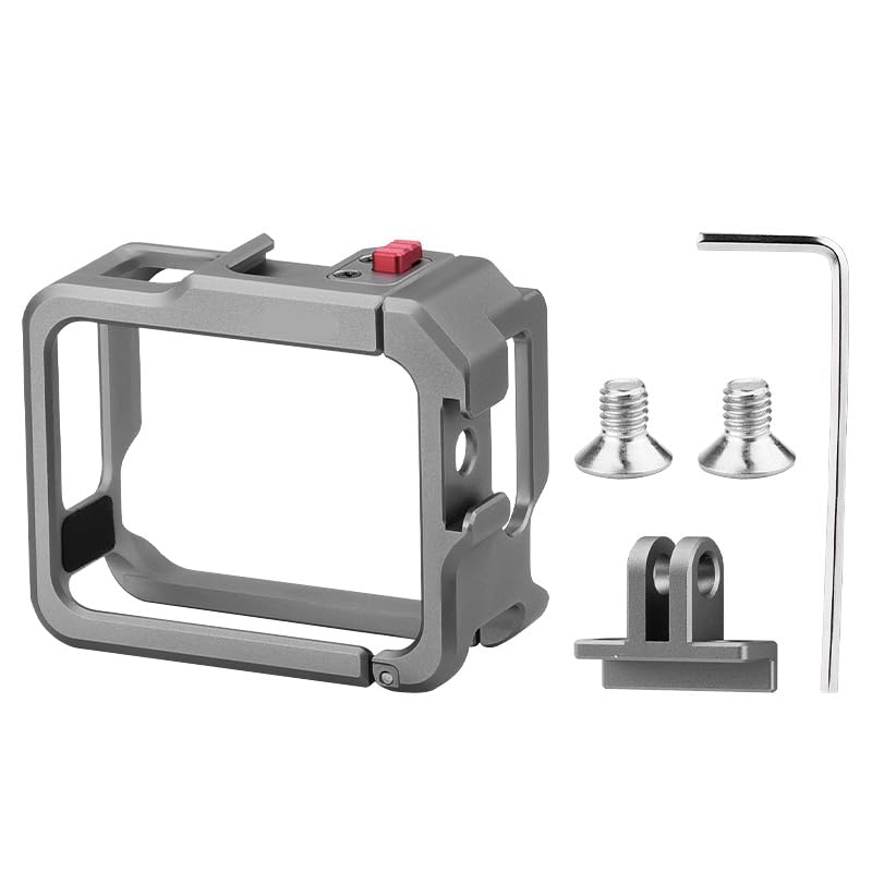 Coyktonty Cage for Insta360 GO 3S/GO 3, Aluminum Alloy Quick-Release Protective Frame with a Cold Boot Slot and Adapter, it can be Connected to a