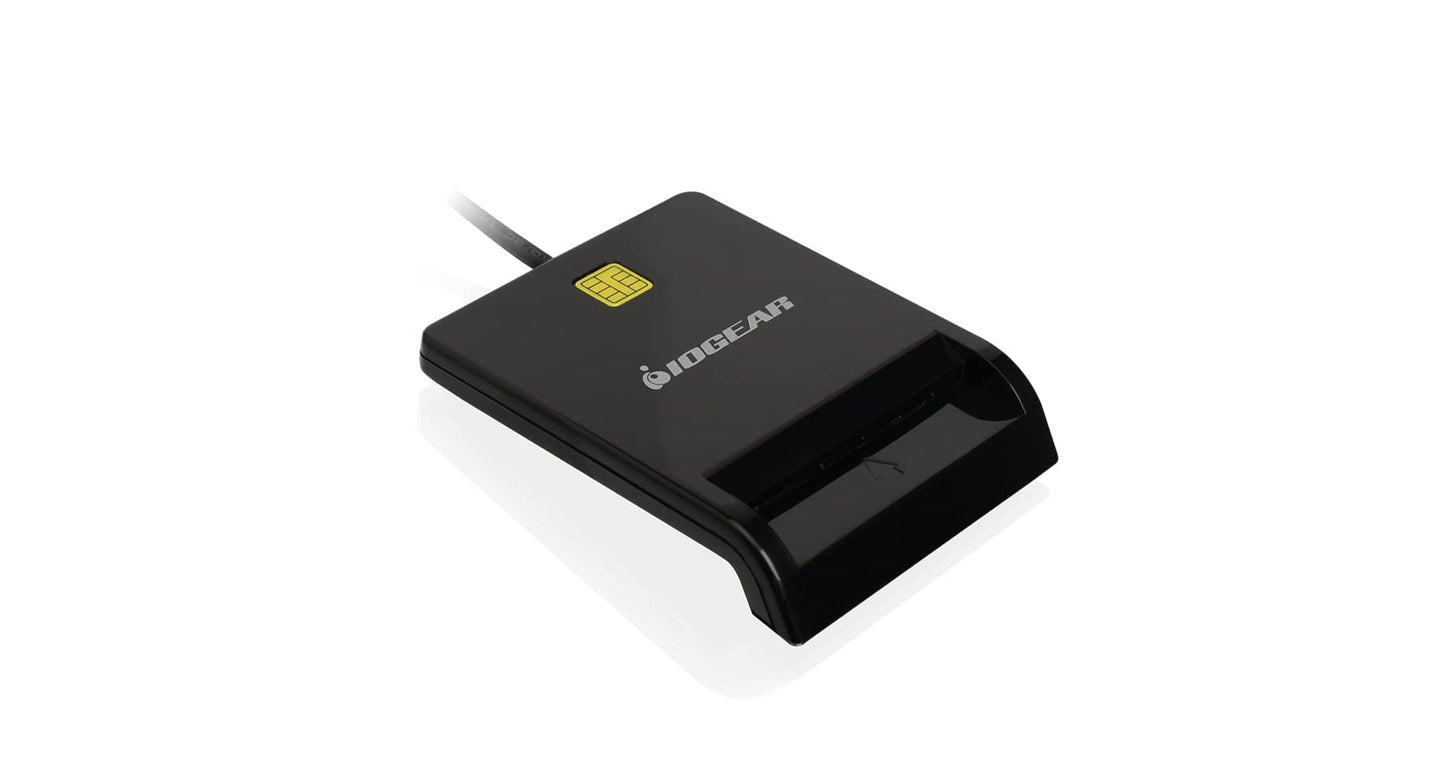 IOGEAR USB Common Access Card (CAC) Reader - EMV Level 1/ 4.1 Compliant - PC/SC version 1.0/2.0 - Class A, B, and C (5V / 3V / 1.8V) - T0, T1 Protocol