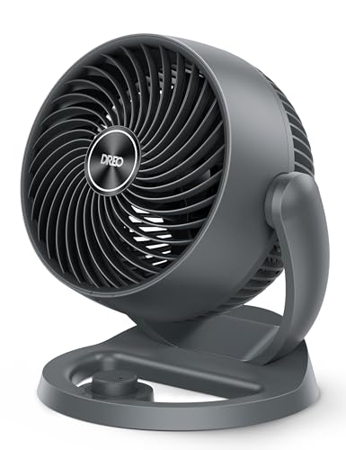 DREO Desk Fan, 12-Inch Air Circulator Fan for Bedroom, 70ft Powerful Airflow, 120° Tilt Adjustment, 25dB Ultra-Quiet, 3 Speeds Small Table Fan