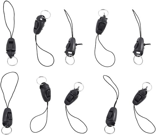 10Pcs Black Nylon Lanyard Straps, Short Lanyards Detachable Buckle Pendant Buckle Mobile Phone Accessories for Mobile Phone Lariat USB Drive Keys DIY