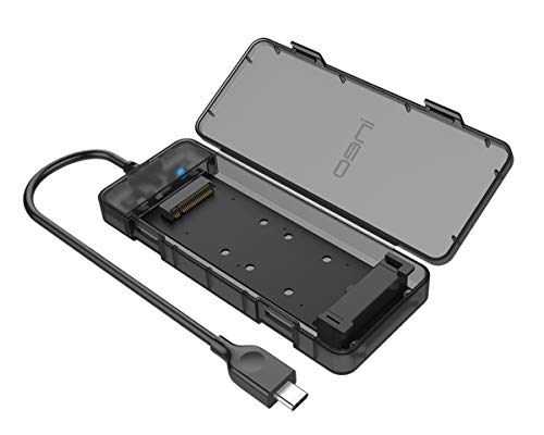 ineo Lightweight Plastic Tool-Free M.2 NVMe SSD Enclosure - 10Gbps Type C [C2575 M2 NVMe]