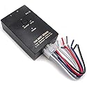 QLZDGH Car High to Low 2 Channel Line Output Converter RCA Car Line Converter Output Adapter Black