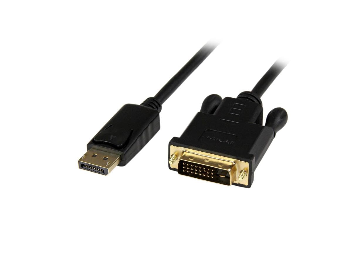 StarTech.com 6ft (1.8m) DisplayPort to DVI Cable - 1080p Video - Active DisplayPort to DVI Adapter Cable - DisplayPort to DVI-D Cable Single Link - DP